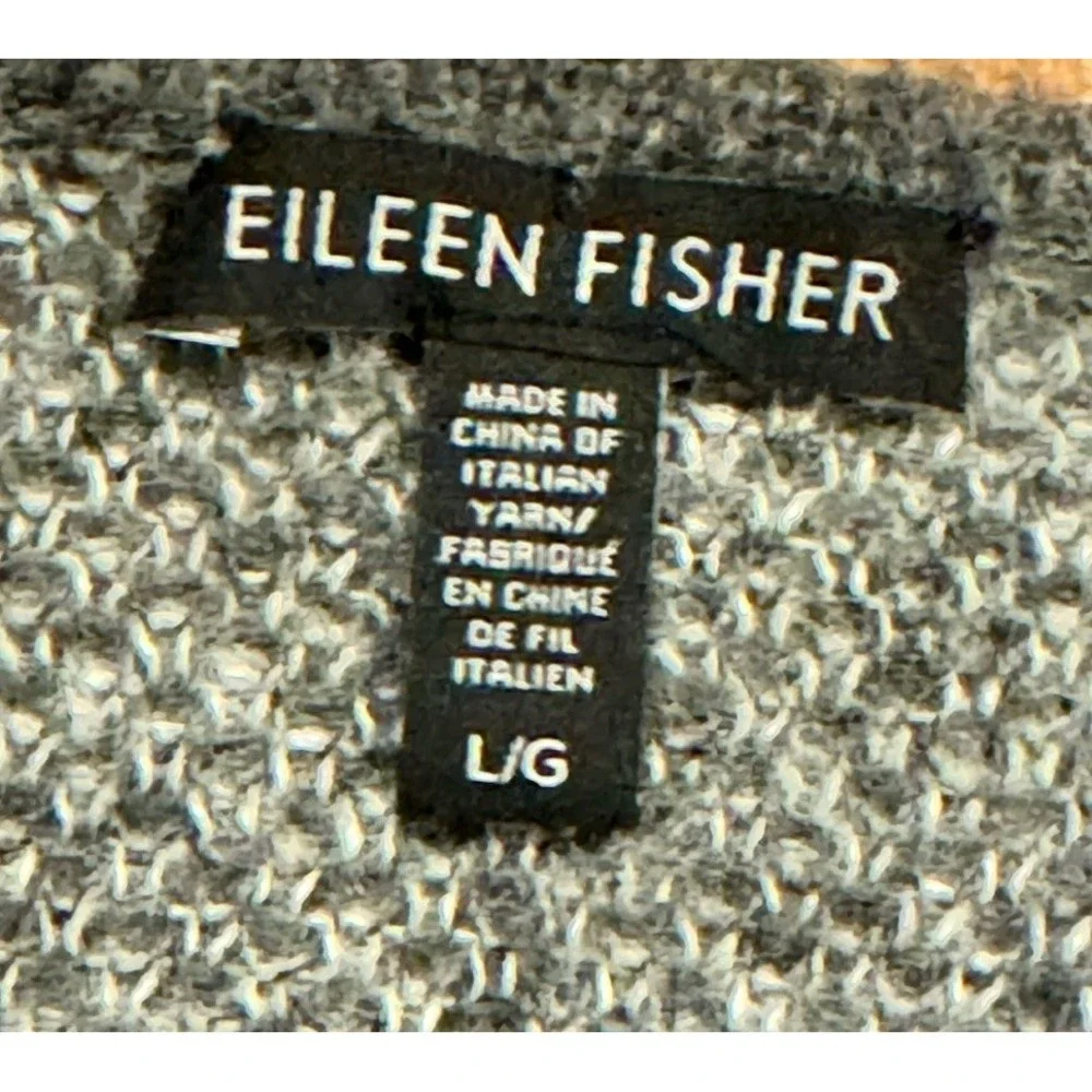 Eileen Fisher Brushed Alpaca Mohair Duster Long Cardigan Sweater Open Front L